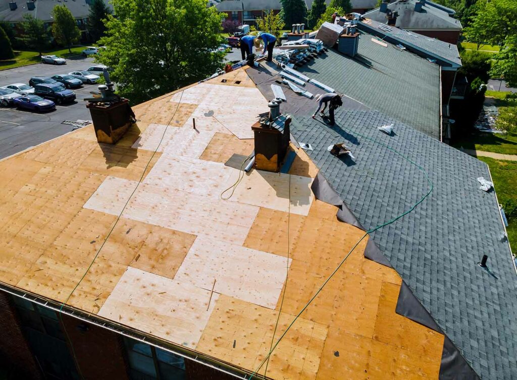 roof repairs old roof replacement with new shingle