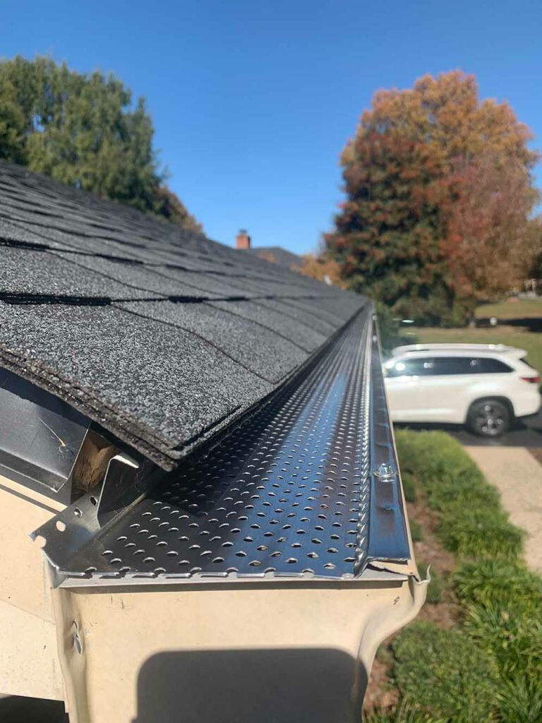 Newly installed gutter