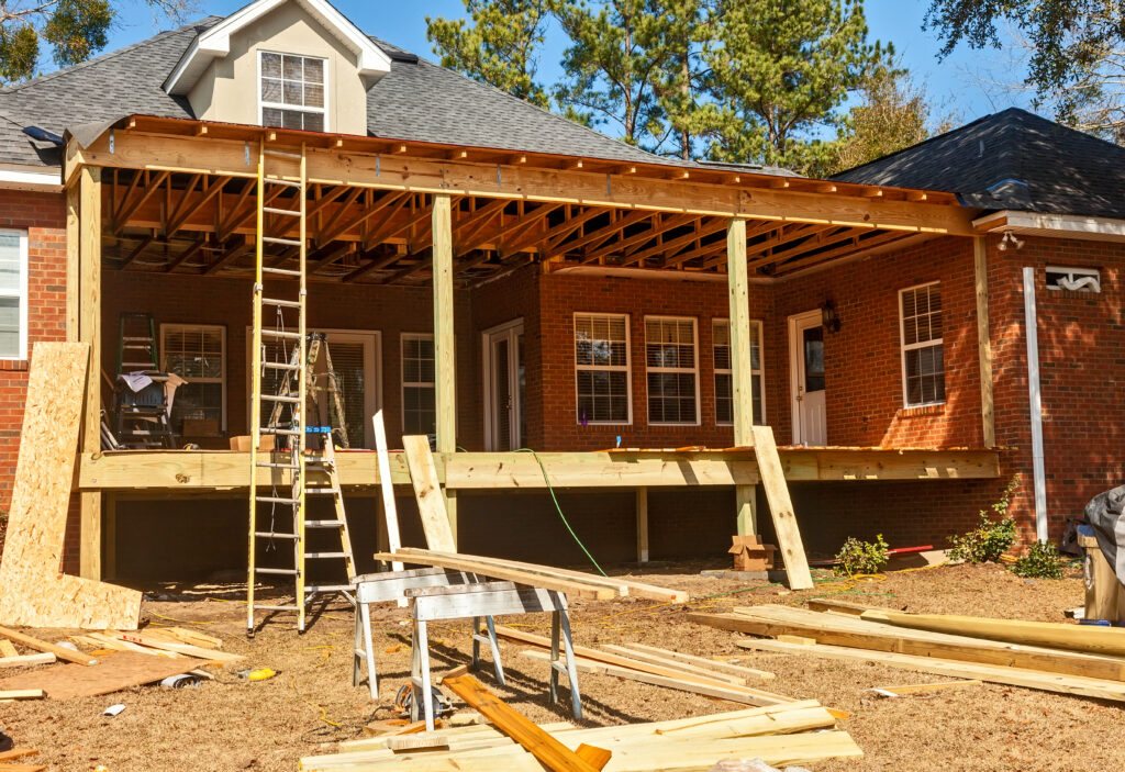 backyard deck porch construction